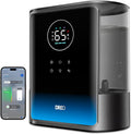 DREO 8L Smart Humidifiers for Bedroom 600ft², 80H Runtime Warm&Cool Supersized Mist Humidifier for Large Room Indoor, Quiet Whole House humidifier for Baby, Plants, with Alexa/Google, Black, HM717S by DREO