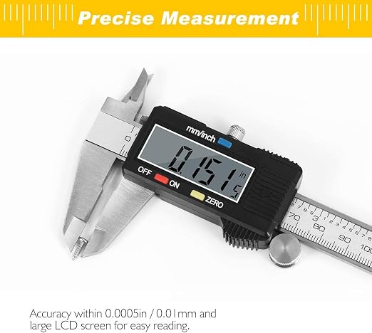 Adoric Digital Caliper, Electronic Digital Caliper Stainless Steel Body - Image 3