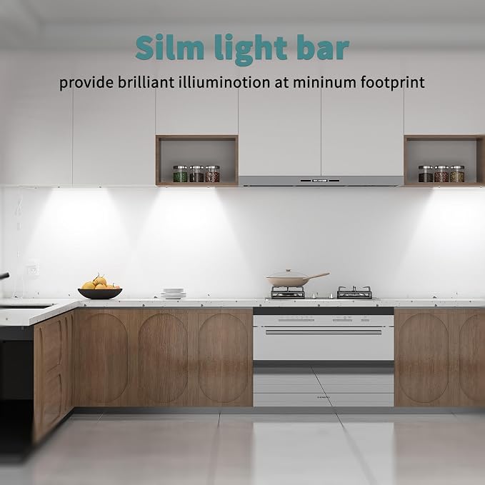 ASOKO Under Cabinet Led Light Plug in, Dimmable Daylight White 4500K, 3 Pack 12 - Image 6