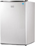 BLACK+DECKER 4.3 Cu. Ft. Compact Refrigerator, BCRK43V, Stainless Look | Energy Star Certified Small Refrigerator, Single Door Mini Fridge with Chiller Compartment, Personal Fridge for Home or Dorm by Unknown