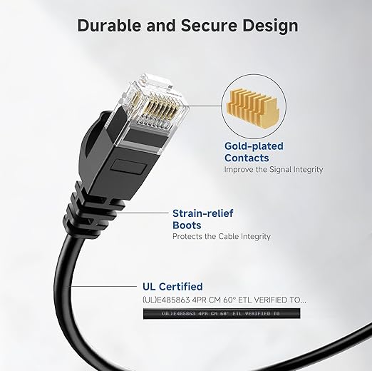 Cable Matters 10Gbps Snagless Cat 6 Ethernet Cable - 20ft - Image 5
