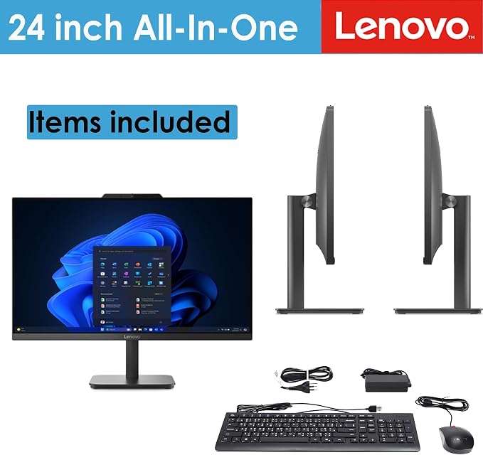 Lenovo IdeaCentre 24 All-in-One Desktop Computer Intel 16GB 512GB SSD AIO | WiFi 6, Windows 11 Home and a Space-Saving Screen in Ebony Black, Ideal for Work, Study, Streaming and Everyday Family Use - Image 3