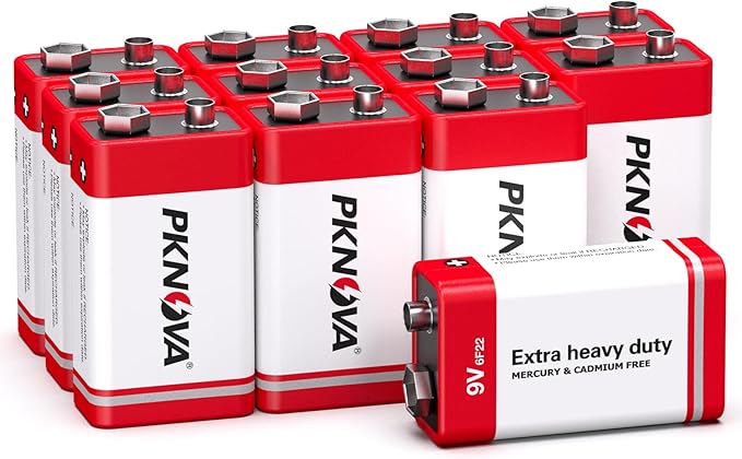 9V Batteries Carbon 9 Volt Battery by Pknova