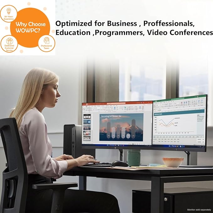 HP ProDesk 400 G9 SFF Business Desktop Computer, Latest 13th Gen Intel Core i3 CPU, 32GB RAM, 1TB PCle SSD, Dual 4K Display Support, USB-C, HDMl, RJ-45, Wi-Fi, Wired Keyboard & Mouse, Windows 11 Pro - Image 6