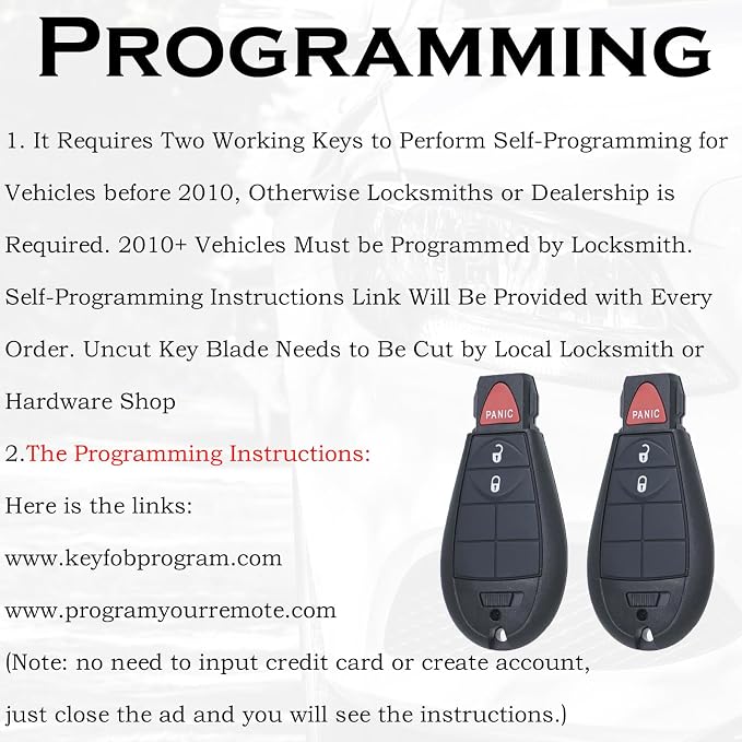 SUPALAND Key Fob FOBIK Keyless Remote Replacement Fits - Image 4