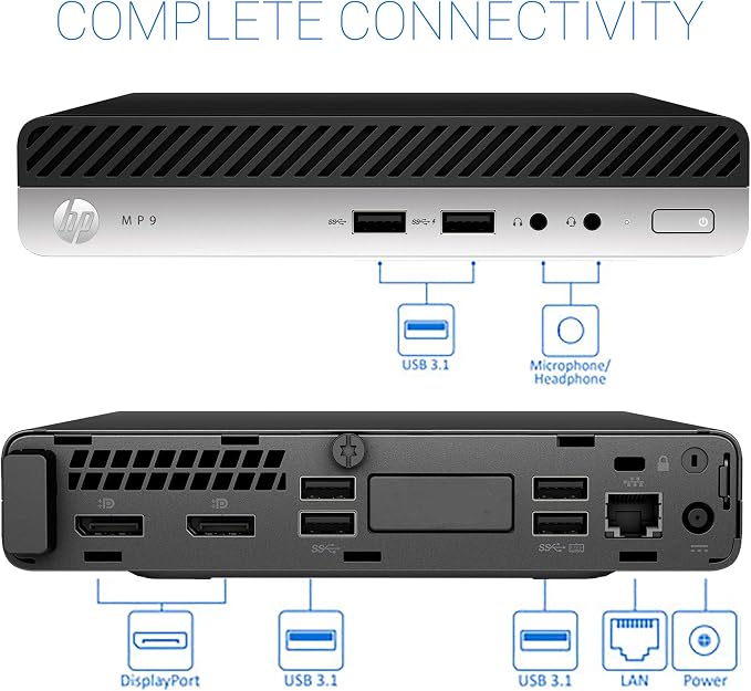 HP Mini Desktop PC, Intel Core 6-Core, 16GB DDR4 RAM, 512GB PCIe SSD, WiFi, Bluetooth, Dual DisplayPort, USB-C, Windows 11 Pro - Business Office Mini Computer - Image 5