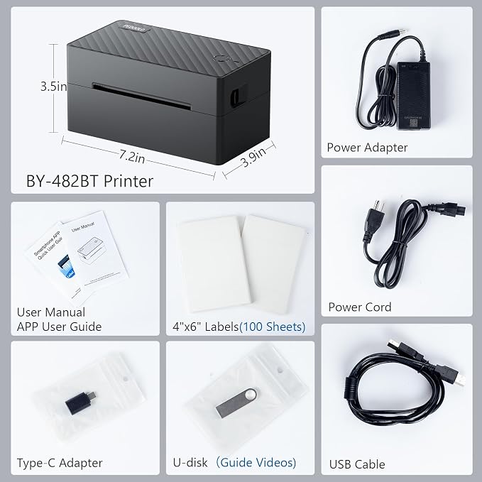 PEDOOLO Label Printer, 4x6 Shipping Label Thermal Printer - Image 6