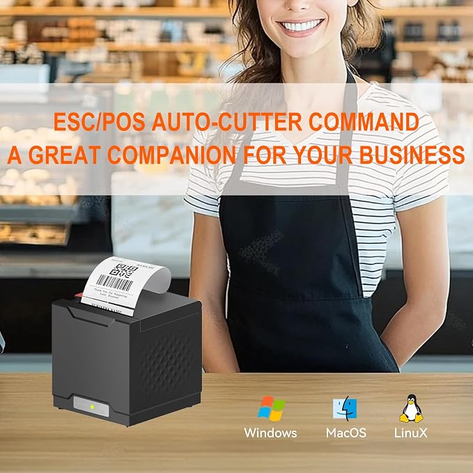 Thermal Receipt Printer, Restaurant Kitchen Printer, 80mm POS Printer - Image 6