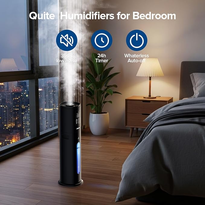 Humidifiers for Bedroom Large Room with Smart App & Remote Control, 7L/1.85Gal Large Humidifier, 4 Mist Levels Humidifiers for Home Crow - Image 5