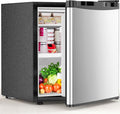 Electactic 1.6 Cu.ft Mini Fridge, Compact Single Reversible Door Refrigerator, Adjustable Thermostat, Ultra Quiet, Energy Efficient for Office, Dorm, Bedroom, Apartment -Silver by Electactic