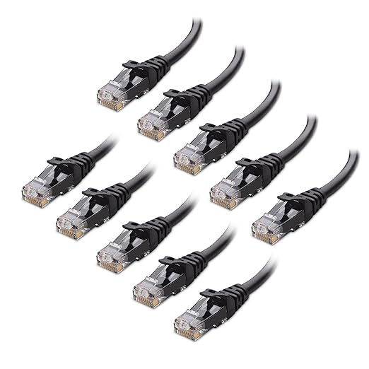 Cable Matters 10Gbps 10-Pack Snagless Short Cat 6 Ethernet Cable - 2ft by CableMatters
