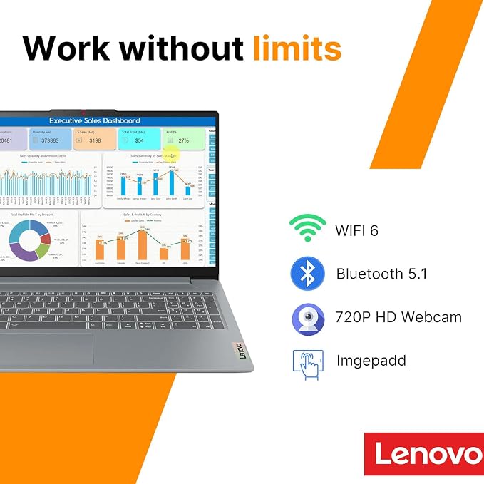 Lenovo IdeaPad Slim 3i • 15.6" FHD Laptop with Microsoft Office 365 • Intel 4 Cores • 128GB SSD • DDR5 • Quick Setup, Lightweight • Win 11 - Image 6