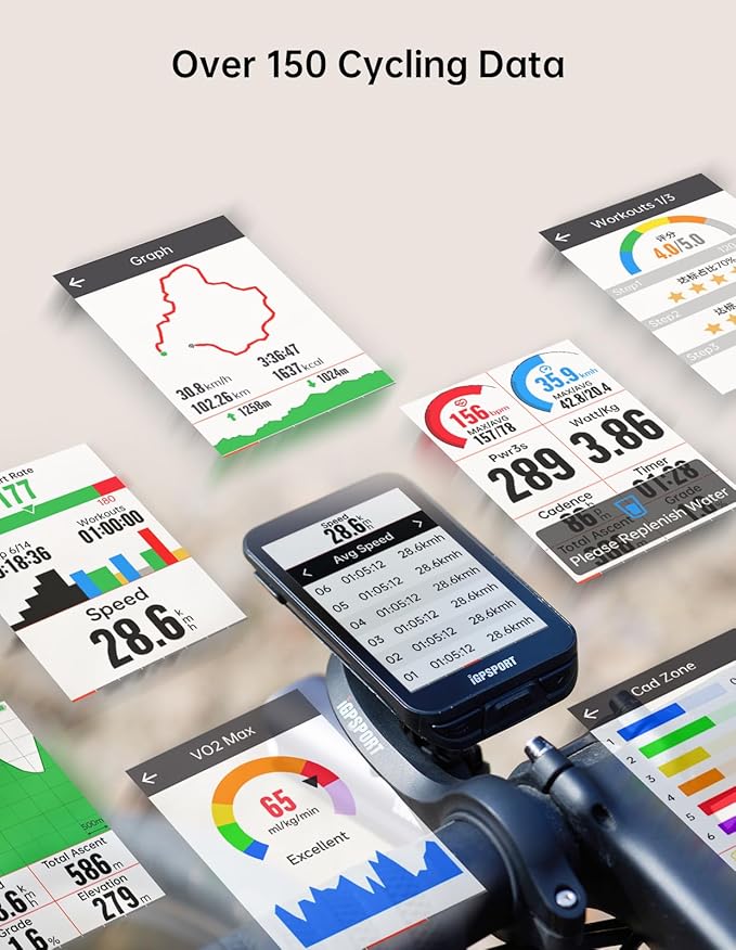 iGPSPORT iGS800 Bike Computer Touchscreen, 3.5'' Offline MAP Navigation WiFi - Image 6
