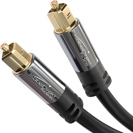 KabelDirekt TOSLINK – Optical Audio Cable – 25ft – Fiber Optic Cord, S/PDIF by Kabeldirekt