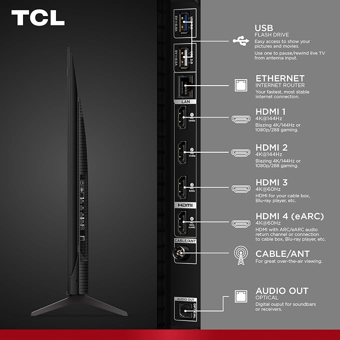 TCL 65" T7 4K QLED Google TV with 144Hz Gaming (65T7) | Smooth Motion for Sports & Gaming - Image 21
