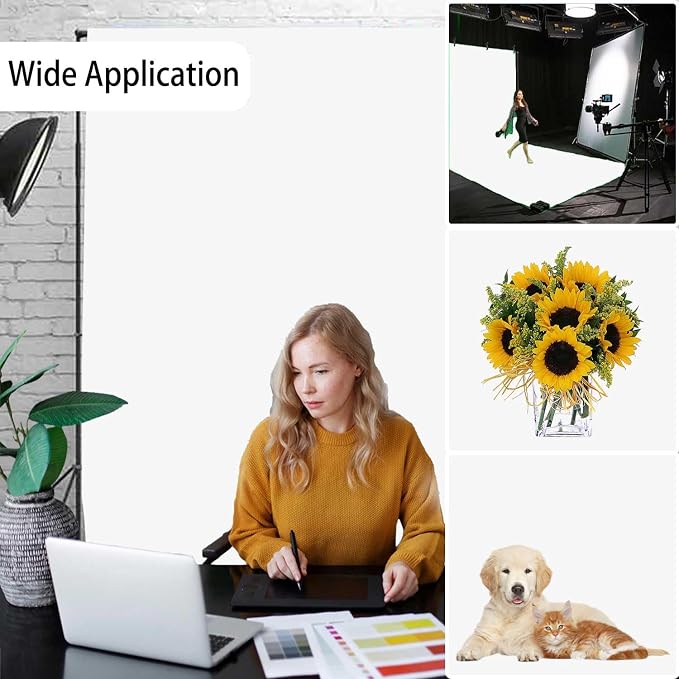 White Photography Backdrop for Photoshoot, Photo Backdrop Curtain - Image 2