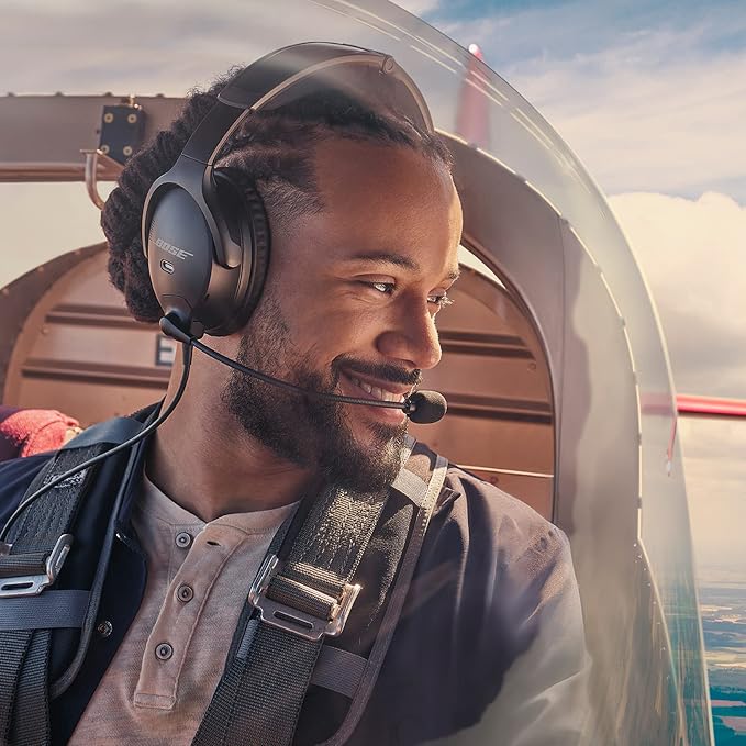 Bose A30 Bluetooth Aviation Headset - Lightweight Comfortable Design, Adjustable ANR and Noise Cancelling Microphone, [XLR (5 pin)] – Black - Image 6