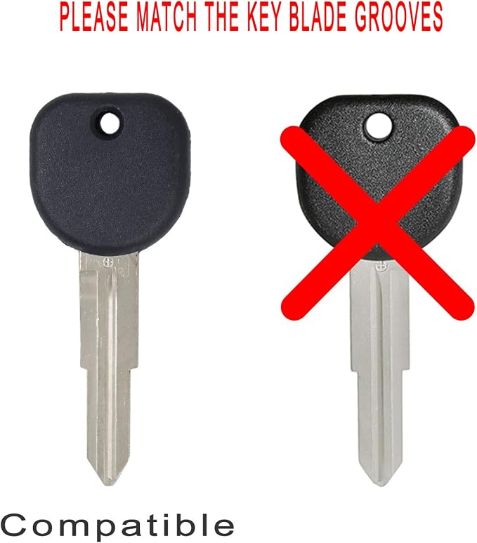 Keyless2Go Replacement for New Uncut Transponder Ignition Car Key B114 - Image 3