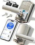 Veise VE029 WiFi Smart Lever Lock, Fingerprint Keyless Entry Door Lock by Veise
