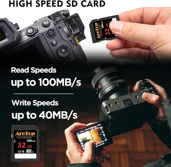 AreTop SD Card 32GB, 10 Pack UHS-I Class 10 SDHC Memory Card, 10 Pack 32GB Full - Image 3