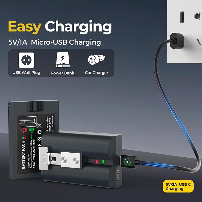 2 Pack 7000mAh Rechargeable Battery - Image 4