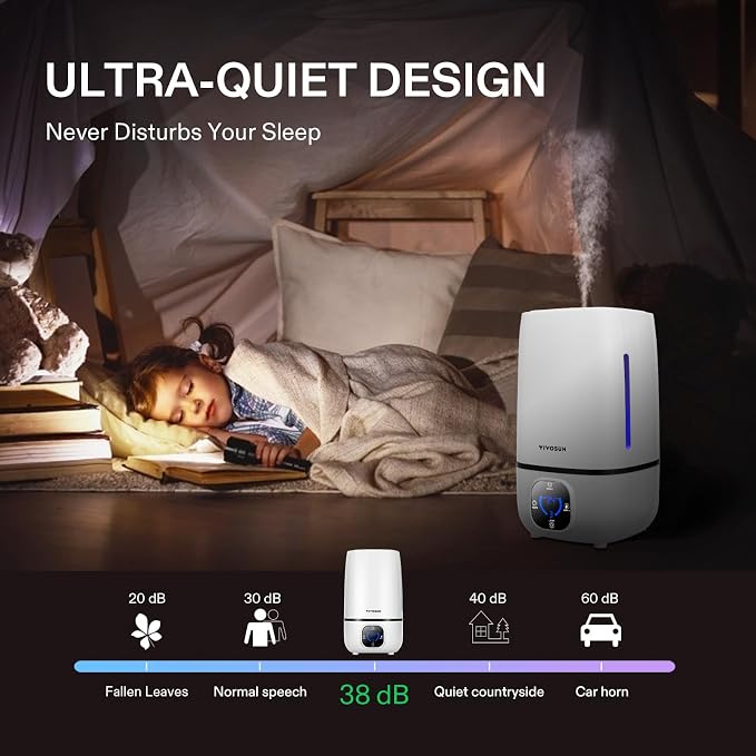 VIVOSUN 4L Cool Mist Humidifier with Remote Control for Bedroom, Plants, Baby, Dry Skin - Image 5