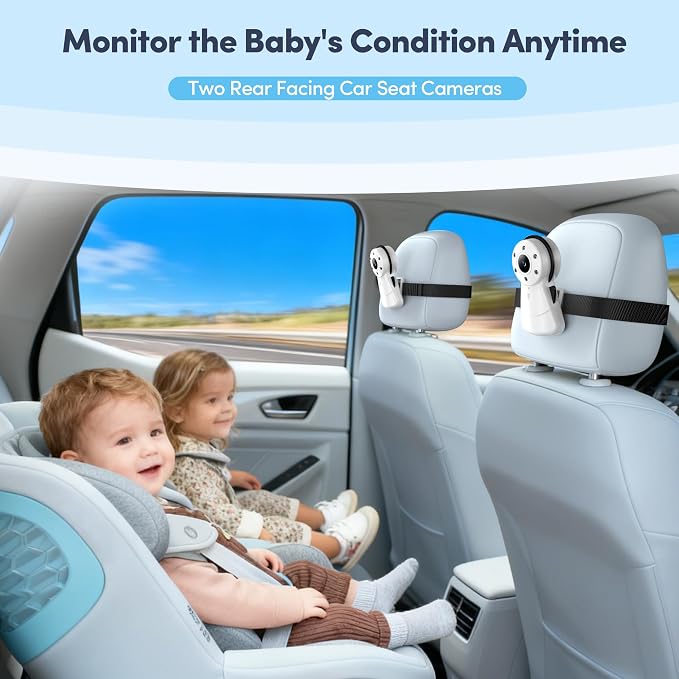 2-Kids Baby Car Camera Dual Monitor – 7 Inch Display - Image 6