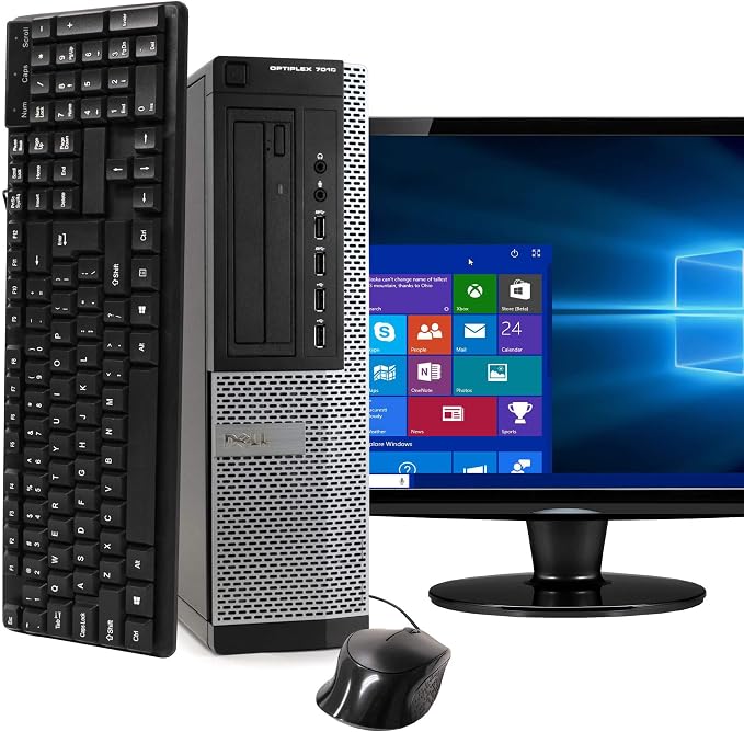 Dell Desktop Computer Package Compatible with Dell Optiplex 7010 Intel Quad Core i5 3.2GHz, 8GB Ram, 500GB HDD, 19-inch LCD, DVD, WiFi, Keyboard, Mouse, Windows 11 Pro (Renewed) | Desktop Computer PC, i5 up to 3.6GHz, WiFi, Windows 11 Pro, Home or Offi... by Amazon+Renewed