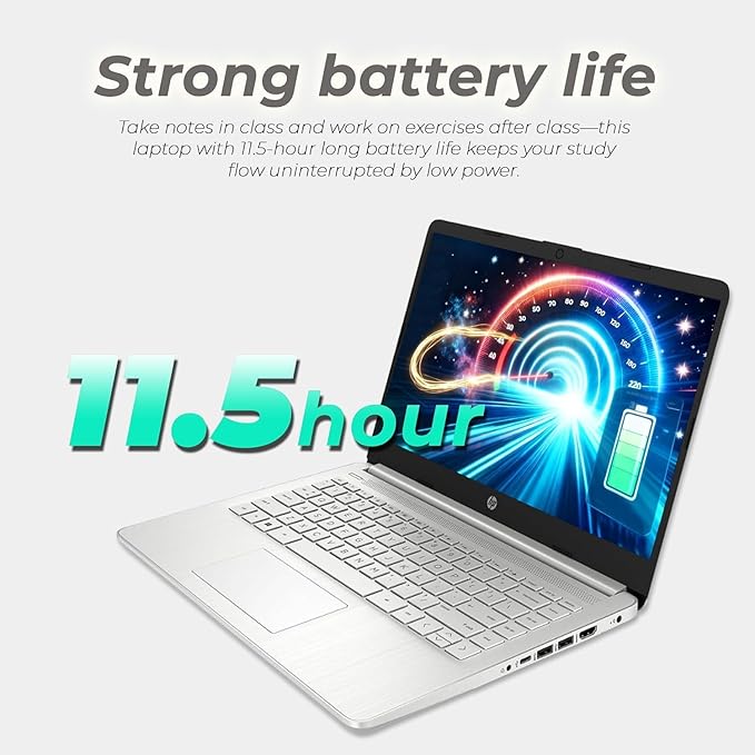HP 14" Laptop, Intel N150 Processor, 4GB DDR5 RAM, 128GB SSD, Long Battery Life, 1TB Cloud Storage, Windows 11 with Microsoft 365 for Business, Students & Everyday Use - Image 7
