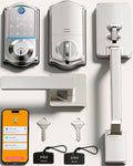 Veise VE017-D Smart Fingerprint Front Door Lock Set, App Control, 8-in-1 by Veise