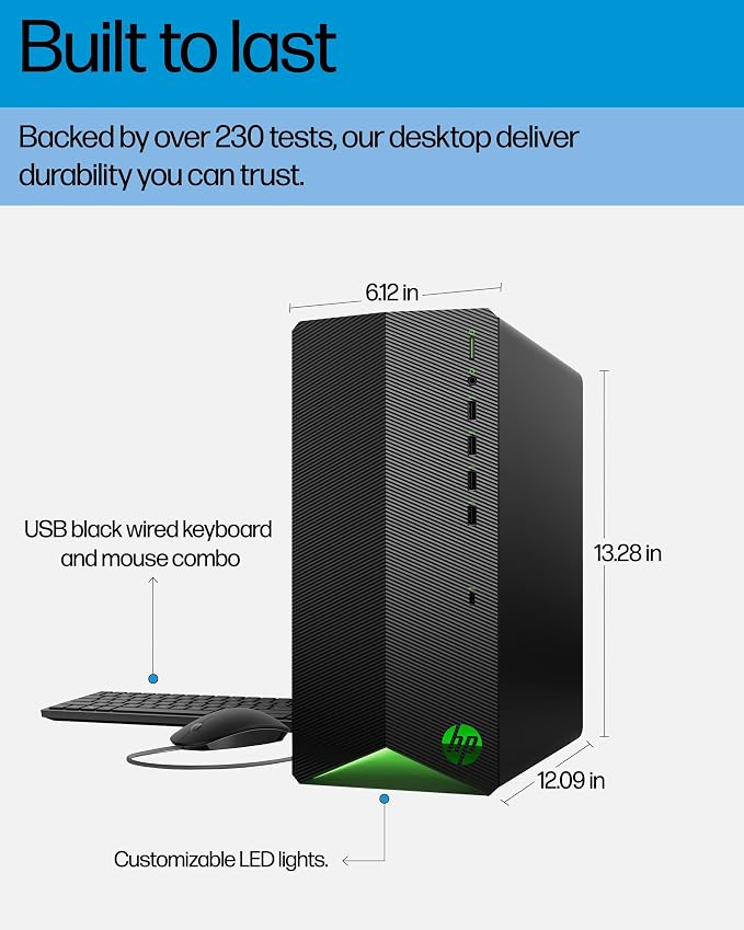 HP 2026 Desktop Tower Computer for Home Office Student, Intel i7-11700F 8-Core, 16GB DDR4 RAM, 256GB PCIe SSD, WiFi 6, Keyboard & Mouse, Windows 11 Home-Ready for Work, Business Family Use, Jet Black - Image 8