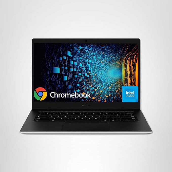Samsung 14" Galaxy Chromebook Go Laptop PC Computer, Intel Celeron N4500 Processor, 4GB RAM, 576GB Storage Space (64GB eMMC + 512GB External Drive), ChromeOS, Student Laptop, Silver by Unknown