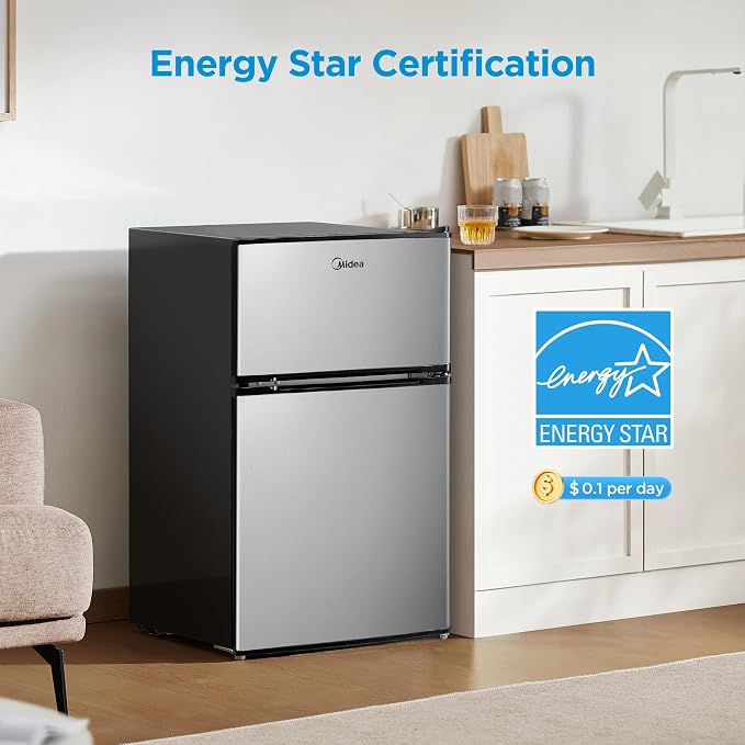 Midea 3.1 Cu.ft Mini Fridge with Freezer, Energy Star Certified, for Dorm - Image 5