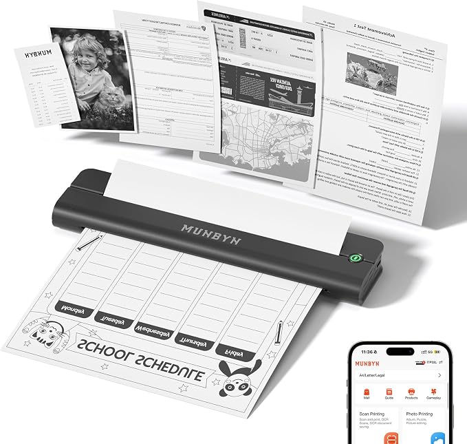 MUNBYN Portable Printer Wireless by MUNBYN