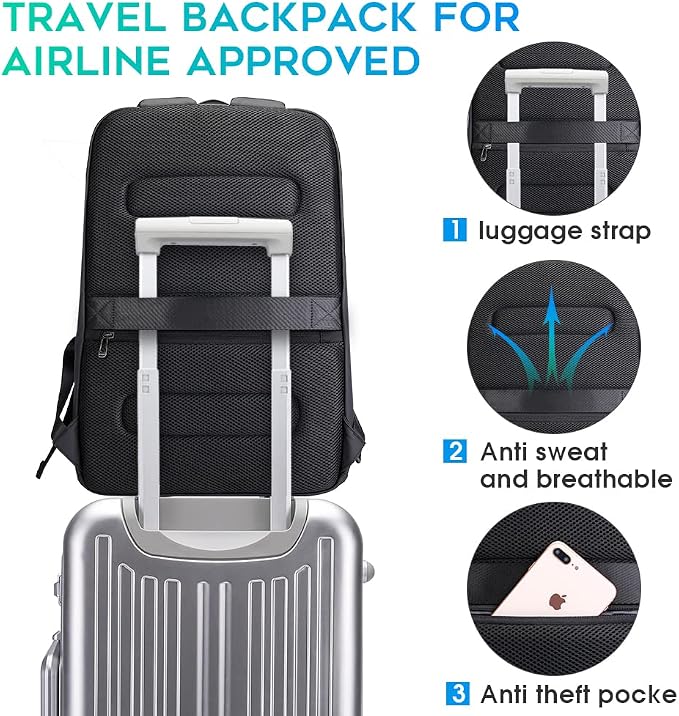 BANGE Business Smart Backpack Waterproof fit 15.6 Inch Laptop Backpack - Image 4
