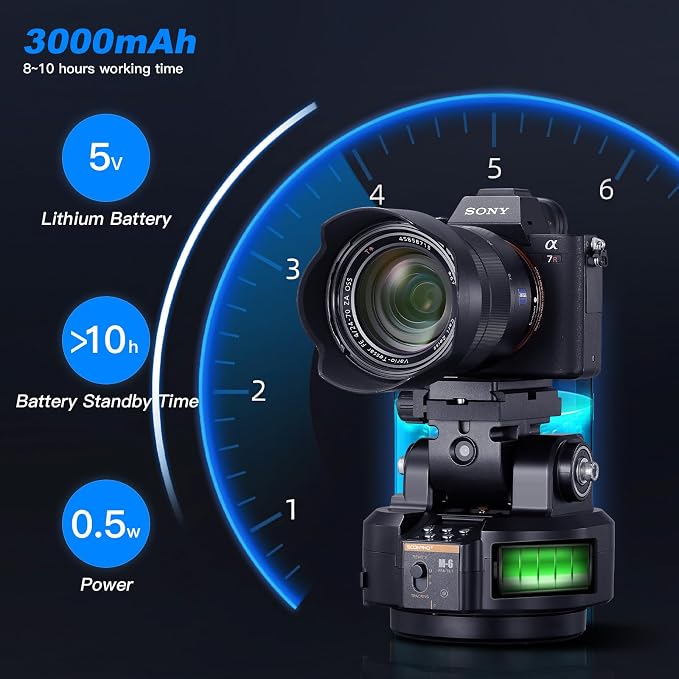 Soonpho M6 Auto Face Tracking Motorized Rotating Panoramic Tripod Head - Image 6