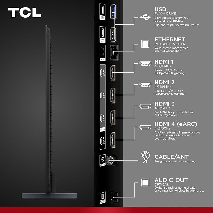 TCL 98-Inch Q65 QLED 4K UHD Smart TV with Google TV (98Q651G, 2024 Model) Dolby Vision, Dolby Atmos, HDR Pro+, Game Accelerator Enhanced Gaming, Voice Remote, Works with Alexa, Streaming Television - Image 15