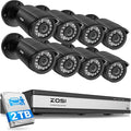 ZOSI 16 Channel Security Camera System, 8 x 1080P Outdoor Indoor Weatherproof by ZOSI