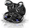 Ordtop Sport Wireless Earbuds with Earhooks, 70H Playtime, IPX8 Waterproof | Bluetooth 5.4, 4 ENC Microphones, Deep Bass Sound, LED Display, USB-C Fast Charging, Secure Fit For Running, Gym And Workouts by Ordtop