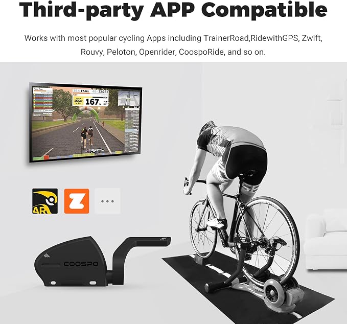 COOSPO Cadence and Speed Sensor, 2 in 1 Bluetooth ANT+ RPM Cycling Cadence - Image 3