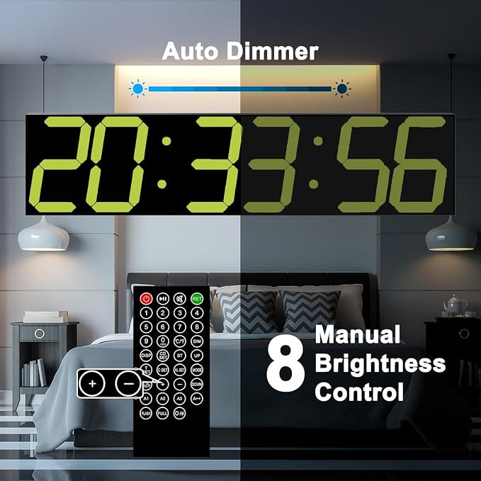 CHKOSDA Digital Wall Clock, Oversize Digital Clock - Image 3