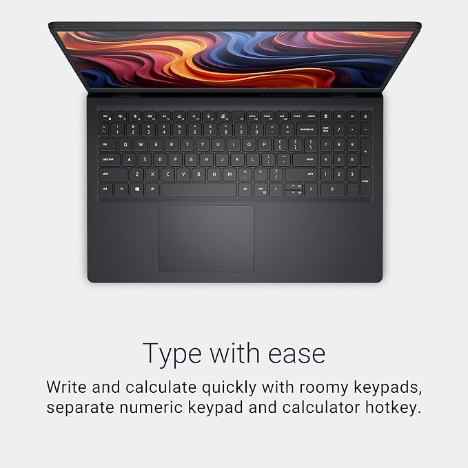 Dell 15.6 Laptop, AMD Ryzen 5 7520U with Radeon 610M, Windows 11 Home | FHD 120Hz IPS, LPDDR5, 512GB SSD, Wi‑Fi 5, Bluetooth, Carbon Black, DC15255 - Image 4
