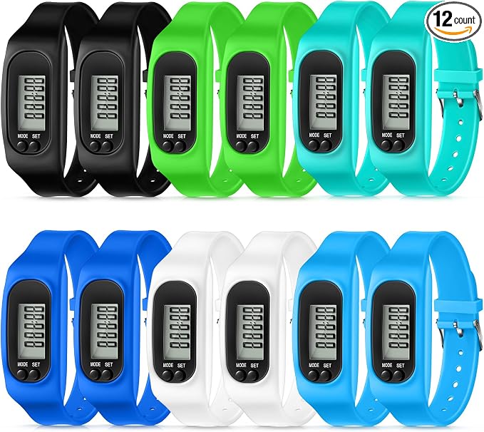 Geyoga Pedometer for Walking Steps and Miles Pedometer Watch Silicone Steps by Geyoga