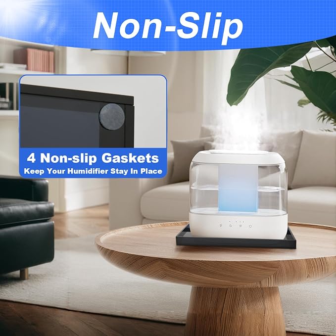Acrylic Humidifiers Tray for Dreo Humidifier HM311 4L Tank, Leak-Proof Tank for Smart HM311S 4L, Moisture-Proof Humidifier Tray Floor (Not Include Humidifiers) (Transparent black, 4L) - Image 6