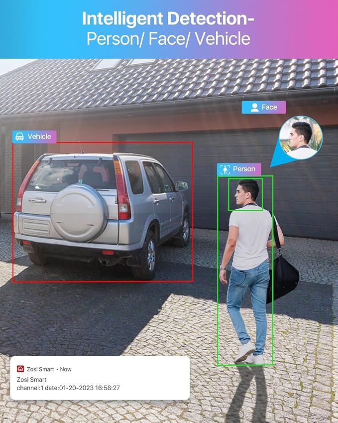 ZOSI 32CH 4K PoE Security Camera System, Color Night Vision, Person Vehicle - Image 3