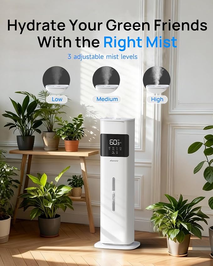 Warm & Cool Mist Humidifiers for Bedroom 500 sq ft, 2.1Gal/8L Top-Fill Humidifier Large Room with Essential Oil Diffuser, Large Room Humidifiers for Home Baby Nursery Office Plants, White - Image 7