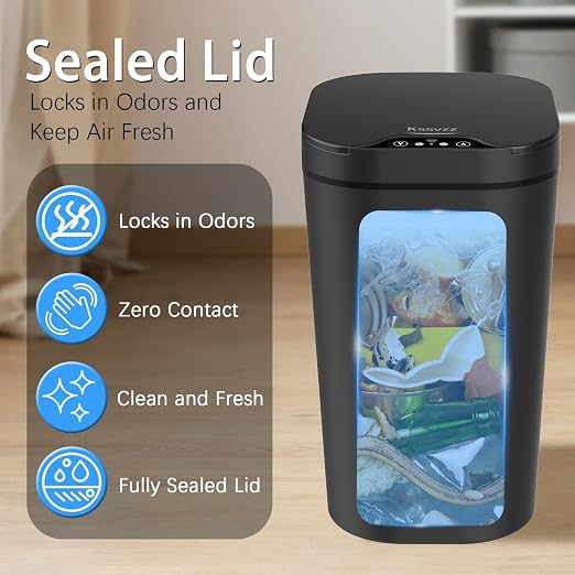 2 Pack Automatic Small Bathroom Trash Can - Image 5