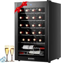 BODEGA COOLER 24 Bottle Wine Cooler, Wine Fridge for Kitchen, Bedroom & Bar | Freestanding & Under Counter, Fast Cooling Compressor, Digital Temp Control, Low Noise, UV Double Glass Door, Auto Defrost by BODEGA