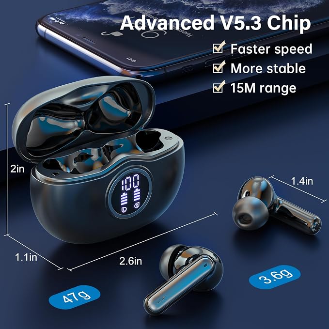 Wireless Earbuds, Bluetooth 5.3 Headphones - Image 2