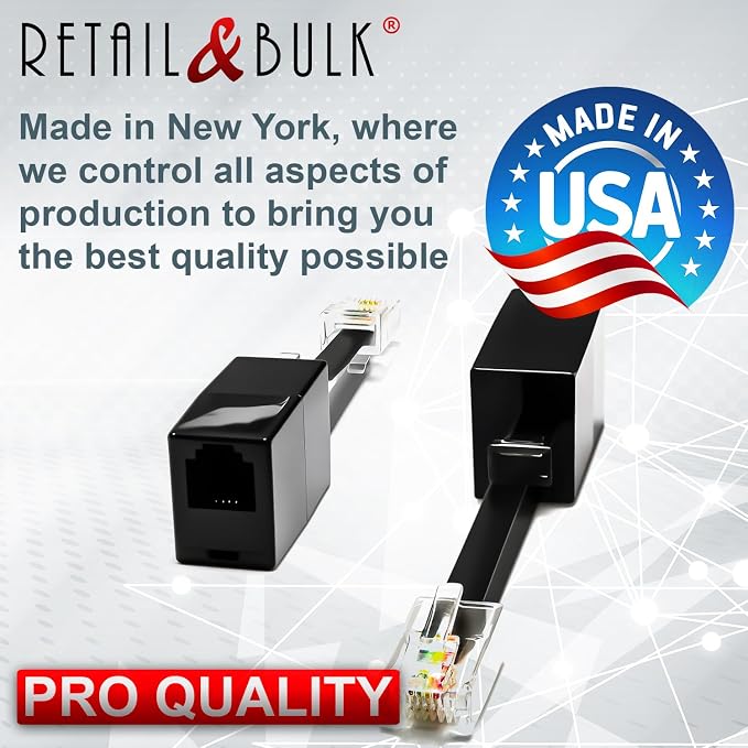 2-Pack RJ11 to RJ45 Adapter Phone Line to Ethernet – RJ11 Female to RJ45 Male - Image 5